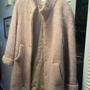 Elegant Camel Wool Blend Coat
